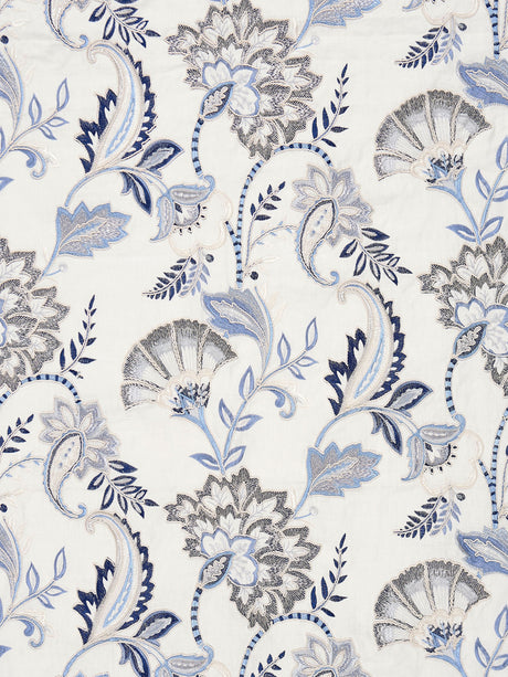 Scalamandre SC 000127036 DELFT ADARA EMBROIDERY Fabric - Eade's Wallpaper