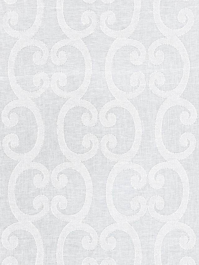 Scalamandre SC 000127040 SNOW ORNAMENTO SHEER Fabric - Eade's Wallpaper