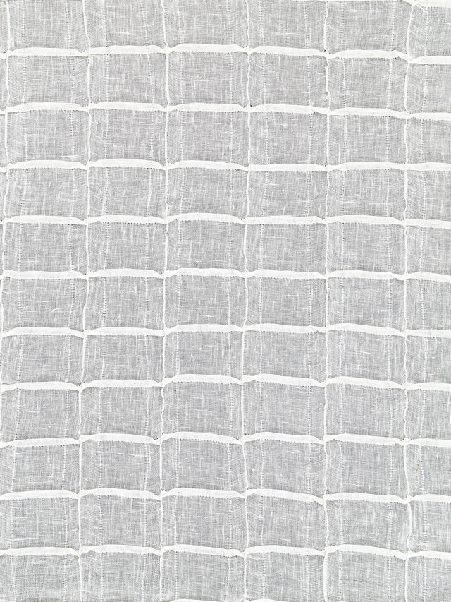Scalamandre SC 000127041 IVORY PINTUCK LINEN SHEER Fabric - Eade's Wallpaper