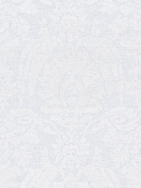 Scalamandre SC 000127053 SNOW LIA DAMASK SHEER Fabric - Eade's Wallpaper