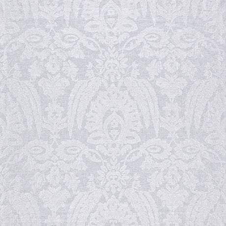 Scalamandre SC 000127053 SNOW LIA DAMASK SHEER Fabric - Eade's Wallpaper