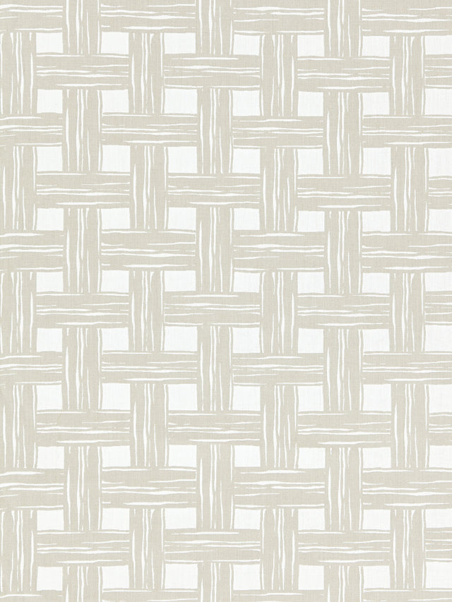 Scalamandre SC 000127059 SAND BAMBOO LATTICE Fabric - Eade's Wallpaper
