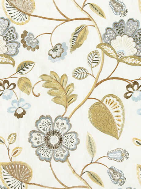 Scalamandre SC 000127071 SUMMER SAGE WILLOWOOD EMBROIDERY Fabric - Eade's Wallpaper