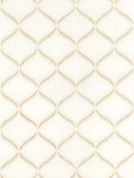 Scalamandre SC 000127074 BISQUE RONDURE EMBROIDERY Fabric - Eade's Wallpaper