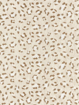 Scalamandre SC 000127075 CAMEL ON CREAM BRODERIE LEOPARD Fabric - Eade's Wallpaper