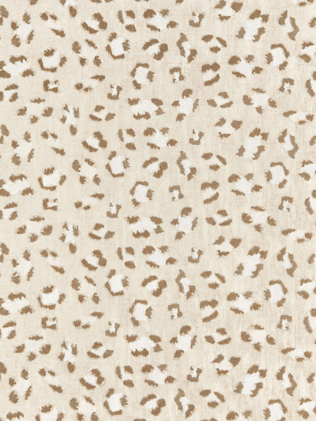 Scalamandre SC 000127075 CAMEL ON CREAM BRODERIE LEOPARD Fabric - Eade's Wallpaper