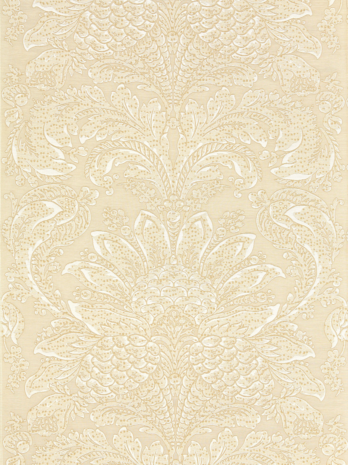 Scalamandre SC 000127081 BISQUE CARLOTTA DAMASK Fabric - Eade's Wallpaper