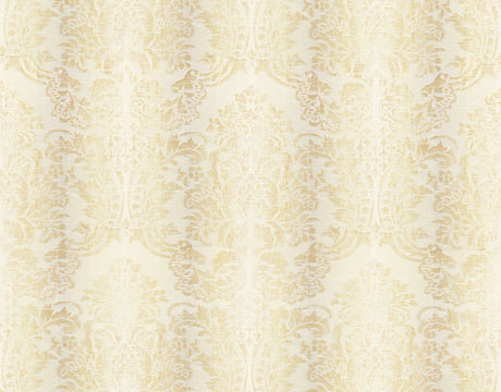 Scalamandre SC 000127093 PARCHMENT SORRENTO LINEN DAMASK Fabric - Eade's Wallpaper