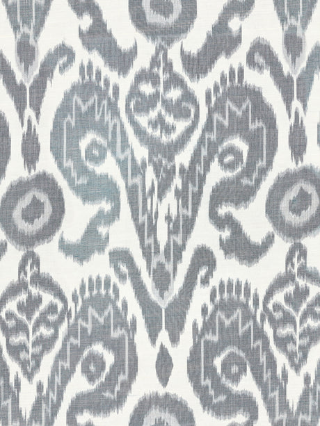 Scalamandre SC 000127097 INDIGO BUKHARA SILK IKAT Fabric - Eade's Wallpaper