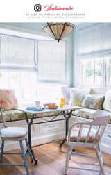 Scalamandre SC 000127125 AQUAMARINE WILLOW VINE EMBROIDERY Fabric - Eade's Wallpaper