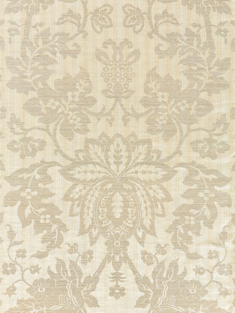 Scalamandre SC 000127136 CHAMPAGNE METALLINE DAMASK Fabric - Eade's Wallpaper