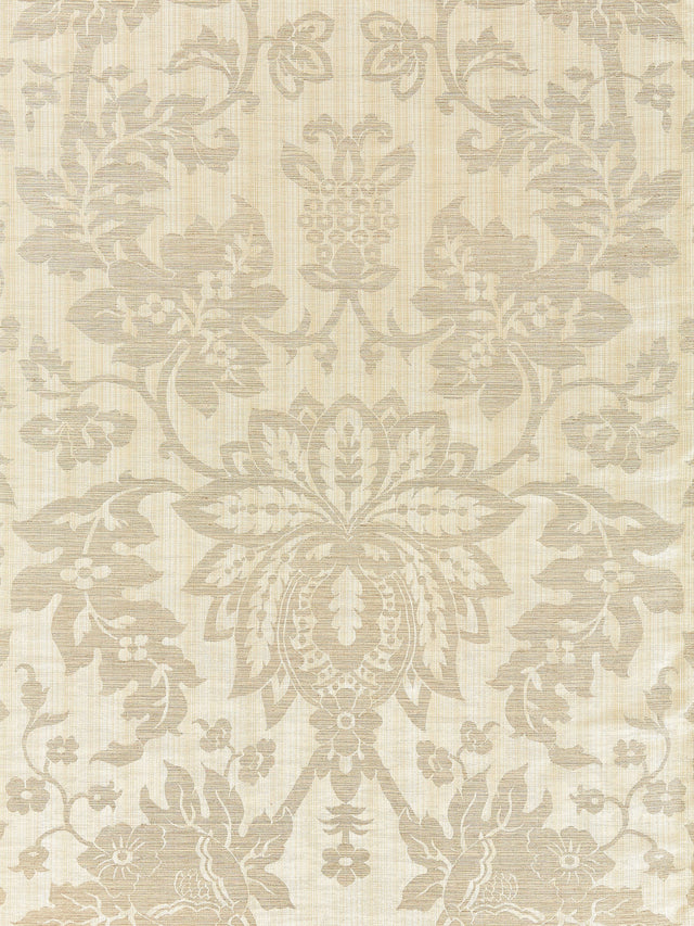 Scalamandre SC 000127136 CHAMPAGNE METALLINE DAMASK Fabric - Eade's Wallpaper