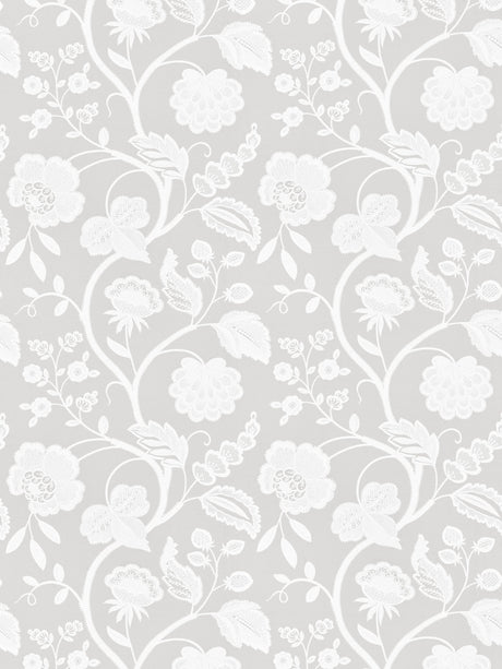 Scalamandre SC 000127151 FLAX KENSINGTON EMBROIDERY Fabric - Eade's Wallpaper