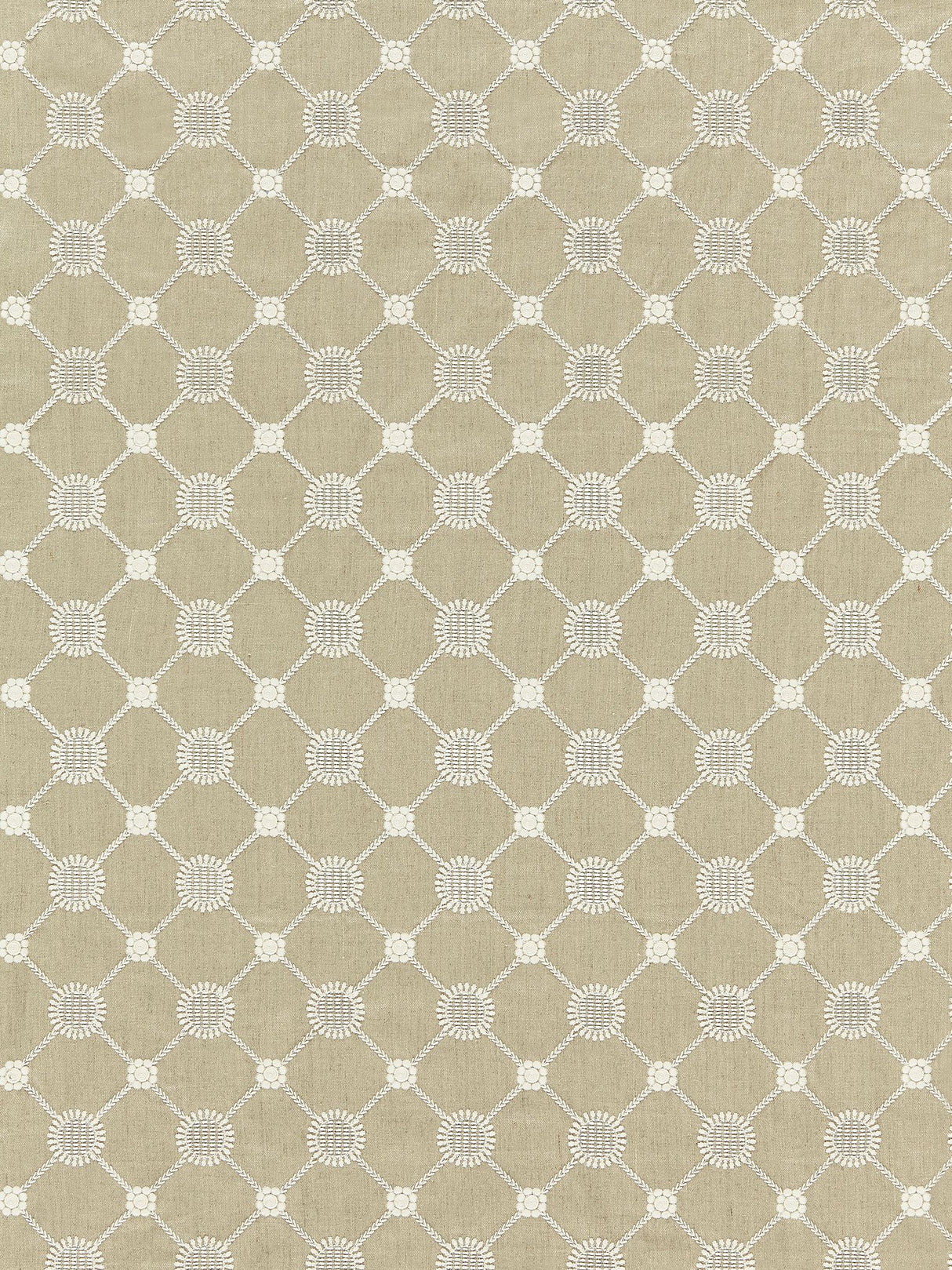 Scalamandre SC 000127161 FLAX GUSTAVIAN DIAMOND Fabric - Eade's Wallpaper