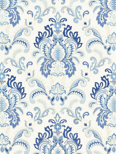 Scalamandre SC 000127164 PORCELAIN AVA DAMASK EMBROIDERY Fabric - Eade's Wallpaper