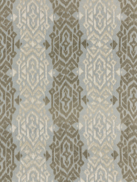 Scalamandre SC 000127167 BLUESTONE SUMATRA IKAT WEAVE Fabric - Eade's Wallpaper