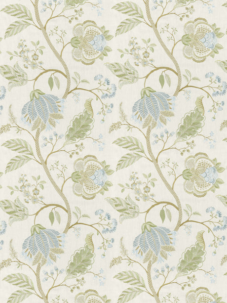 Scalamandre SC 000127175 SUMMER SAGE PALAMPORE EMBROIDERY Fabric - Eade's Wallpaper