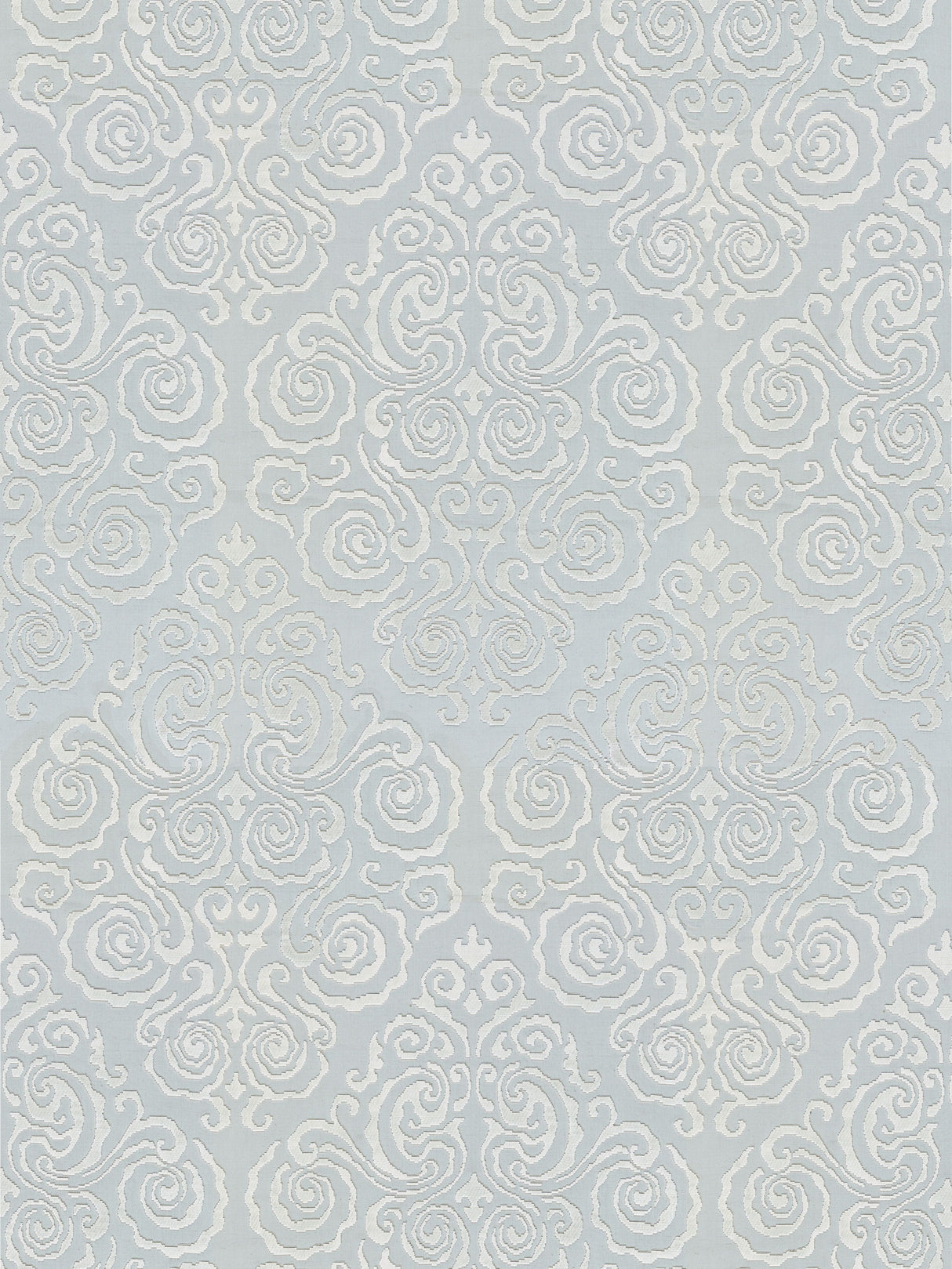 Scalamandre SC 000127219 MIST CIRRUS VELVET DAMASK Fabric - Eade's Wallpaper