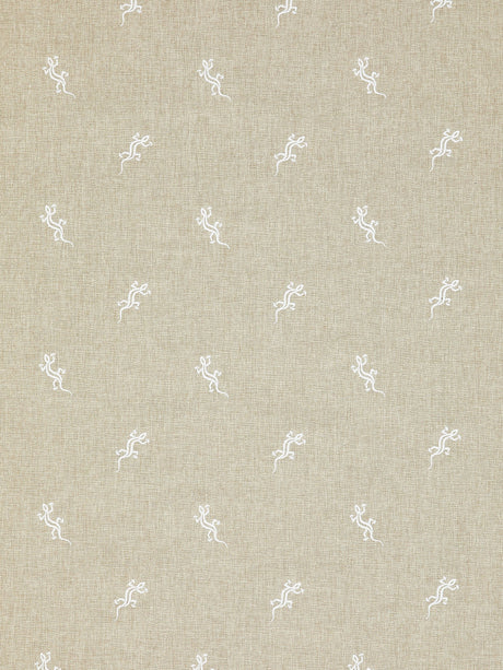 Scalamandre SC 000127319 LIMESTONE GECKO EMBROIDERY - OUTDOOR Fabric - Eade's Wallpaper