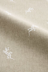 Scalamandre SC 000127319 LIMESTONE GECKO EMBROIDERY - OUTDOOR Fabric - Eade's Wallpaper