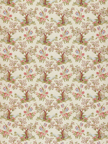 Scalamandre SC 000127322 SPRING ON IVORY AVIGNON BROCADE Fabric - Eade's Wallpaper