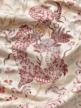 Scalamandre SC 000127327 WINTER ROSE DRAGON TABLEAU Fabric - Eade's Wallpaper