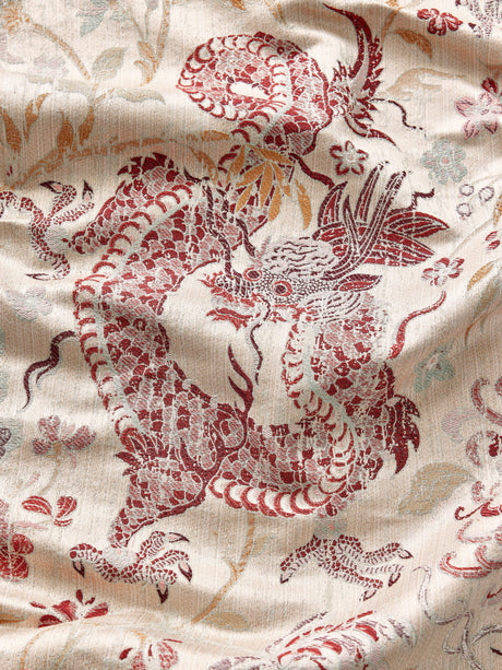 Scalamandre SC 000127327 WINTER ROSE DRAGON TABLEAU Fabric - Eade's Wallpaper