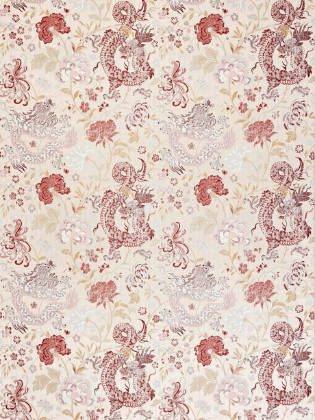Scalamandre SC 000127327 WINTER ROSE DRAGON TABLEAU Fabric - Eade's Wallpaper