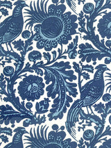 Scalamandre SC 000136389 LIGHT & DARK BLUE ON WHITE SPOLETO - OUTDOOR Fabric - Eade's Wallpaper