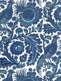 Scalamandre SC 000136389 LIGHT & DARK BLUE ON WHITE SPOLETO - OUTDOOR Fabric - Eade's Wallpaper