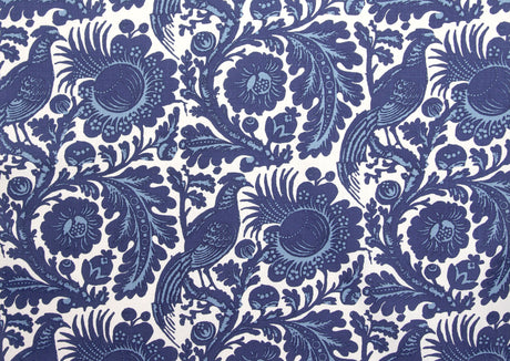 Scalamandre SC 00016218M LIGHT & DARK BLUE ON WHITE RESIST PRINT Fabric - Eade's Wallpaper