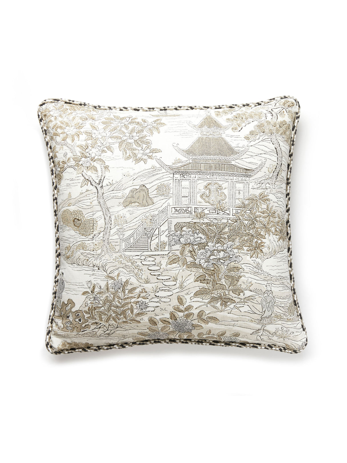 Scalamandre SC 0001SATOPILL SATOMI HAND BLOCK PRINT PILLOW -