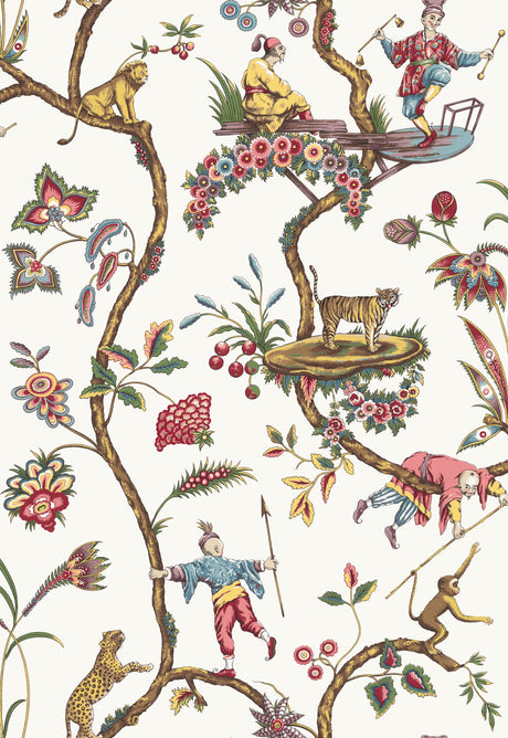 Scalamandre SC 0001WP81547 WHITE CHINOISE EXOTIQUE WALLPAPER - Eade's Wallpaper
