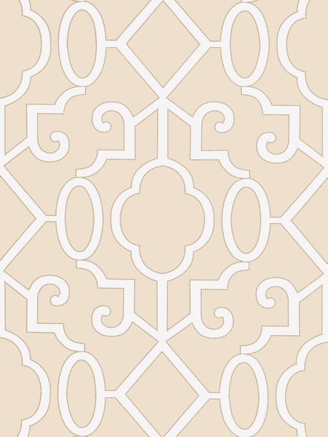Scalamandre SC 0001WP88356 ALABASTER MING FRETWORK WALLPAPER - Eade's Wallpaper