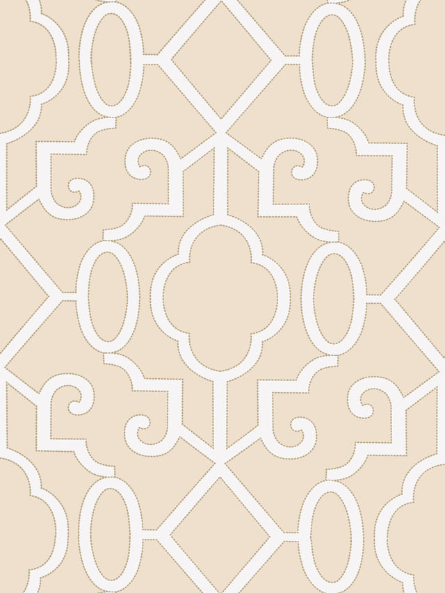 Scalamandre SC 0001WP88356 ALABASTER MING FRETWORK WALLPAPER - Eade's Wallpaper