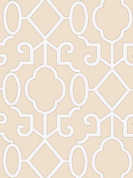 Scalamandre SC 0001WP88356 ALABASTER MING FRETWORK WALLPAPER - Eade's Wallpaper