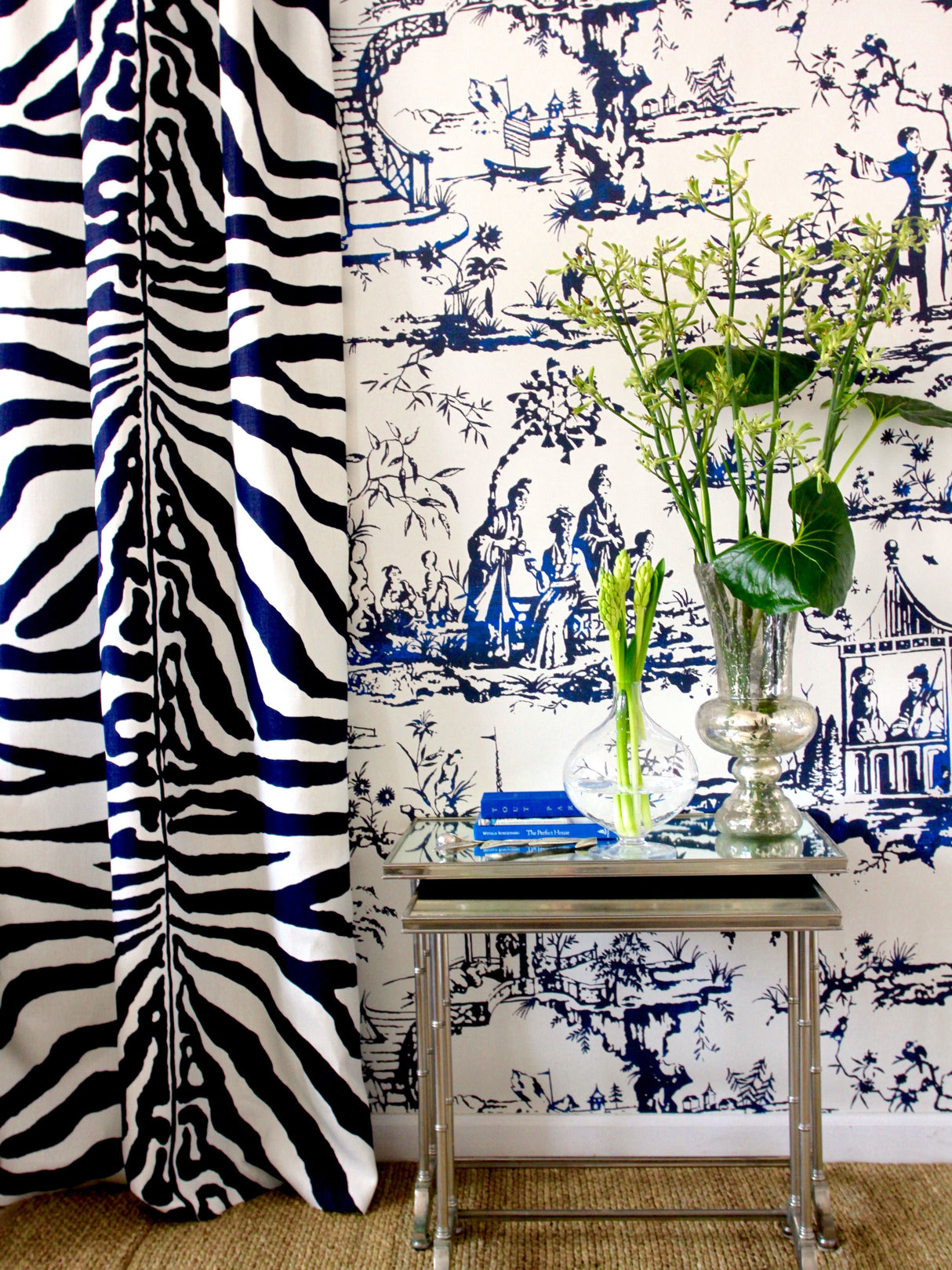 Scalamandre SC 0001WP88357 PORCELAIN SUMMER PALACE WALLPAPER - Eade's Wallpaper