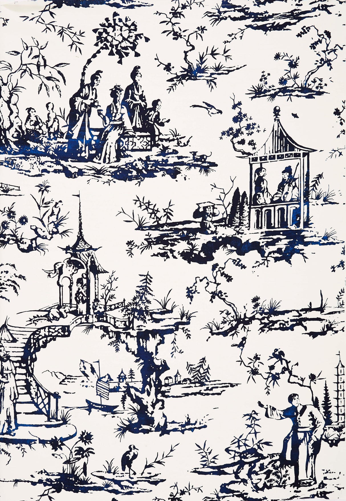 Scalamandre SC 0001WP88357 PORCELAIN SUMMER PALACE WALLPAPER - Eade's Wallpaper