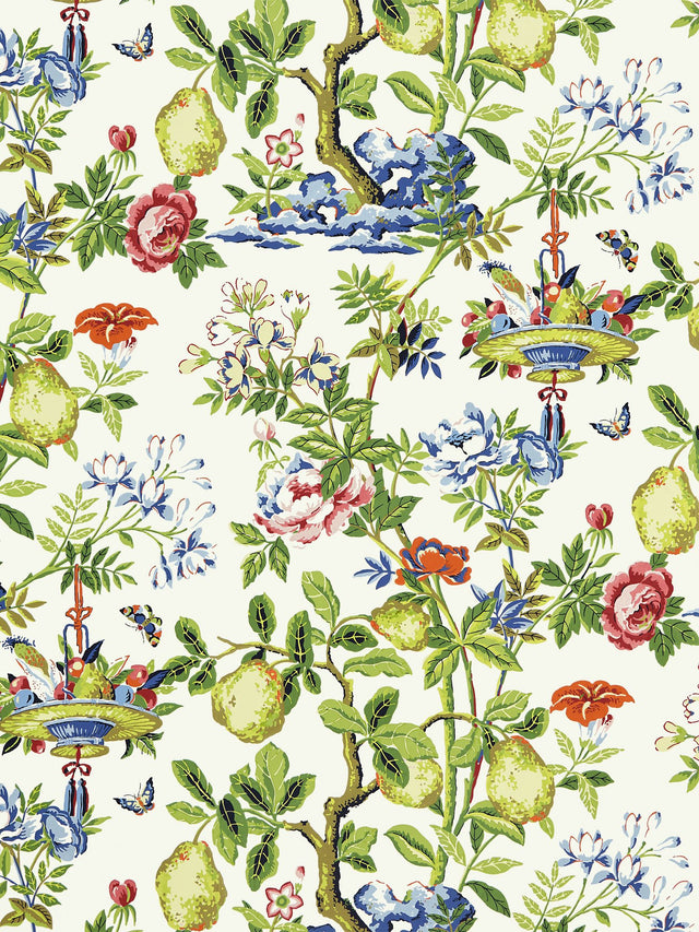 Scalamandre SC 0001WP88377 BLOOM SHANTUNG GARDEN WALLPAPER - Eade's Wallpaper