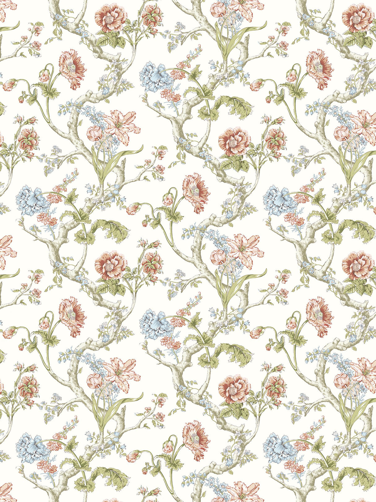 Scalamandre SC 0001WP88432 COUNTRYSIDE ANDREW JACKSON FLORAL WALLPAPER - Eade's Wallpaper