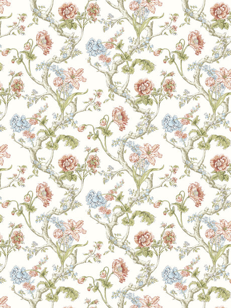 Scalamandre SC 0001WP88432 COUNTRYSIDE ANDREW JACKSON FLORAL WALLPAPER - Eade's Wallpaper