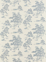 Scalamandre SC 0001WP88445 SKY KATSURA EMBROIDERED TOILE WALLPAPER - Eade's Wallpaper