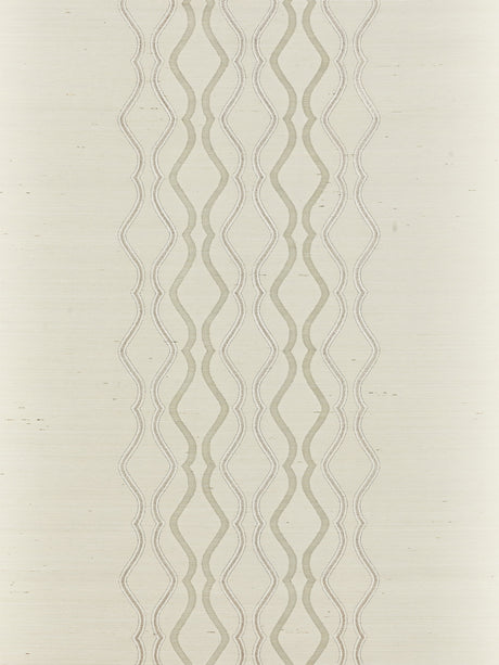 Scalamandre SC 0001WP88447 FROST VALENTINA EMBELLISHED SISAL WALLPAPER - Eade's Wallpaper