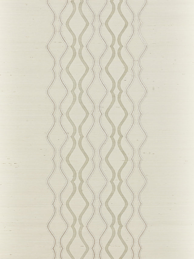 Scalamandre SC 0001WP88447 FROST VALENTINA EMBELLISHED SISAL WALLPAPER - Eade's Wallpaper