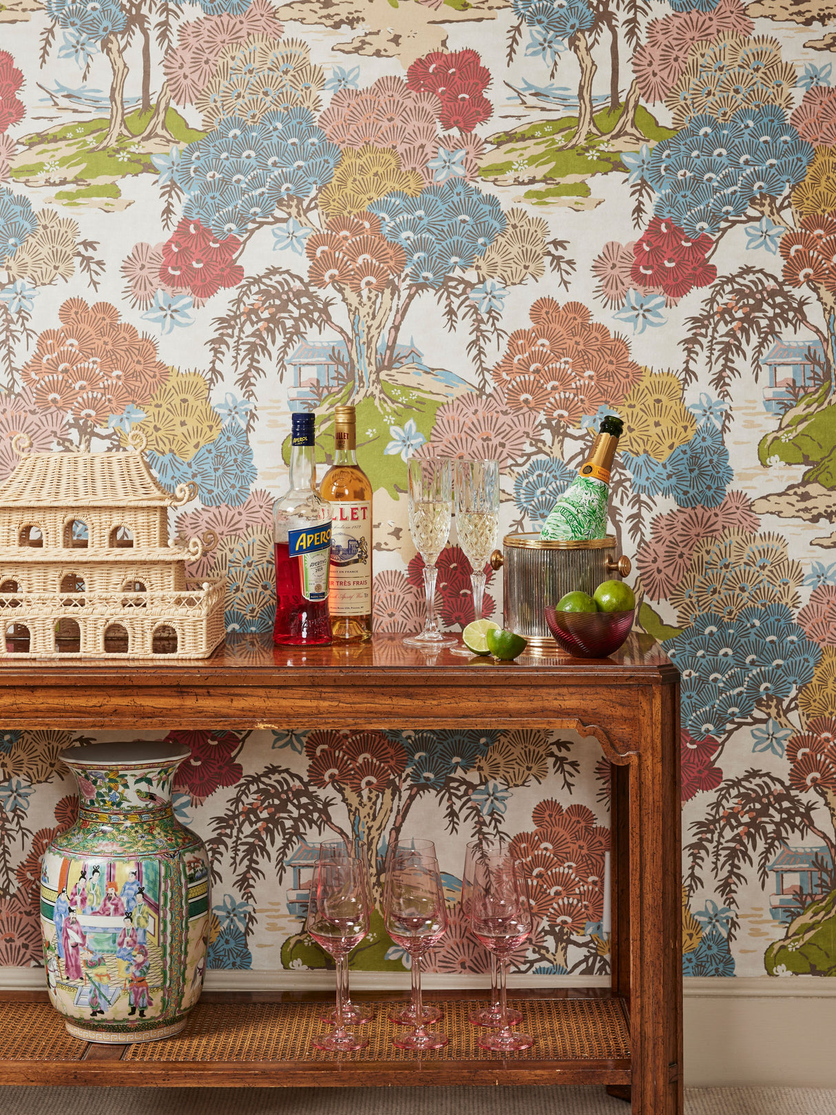 Scalamandre SC 0001WP88553 SUNRISE SEA OF TREES - WALLPAPER - Eade's Wallpaper