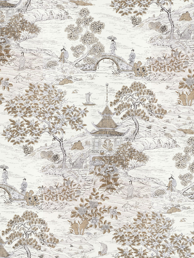 Scalamandre SC 0001WP88554 PEWTER SATOMI - WALLPAPER - Eade's Wallpaper