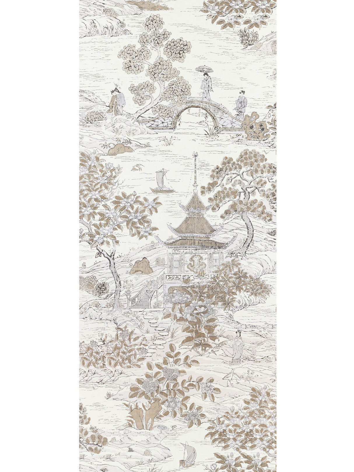 Scalamandre SC 0001WP88554 PEWTER SATOMI - WALLPAPER - Eade's Wallpaper