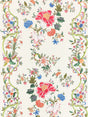 Scalamandre SC 0001WP88566 CREAM MULTI CAMELLIA TRELLIS WALLPAPER - Eade's Wallpaper