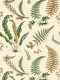Scalamandre SC 0001WP88592D GREENS ON OFF-WHITE ELSIE DE WOLFE WALLPAPER - Eade's Wallpaper