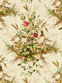 Scalamandre SC 000216310 MULTI ON SISAL EDWIN'S COVEY LINEN PRINT Fabric - Eade's Wallpaper